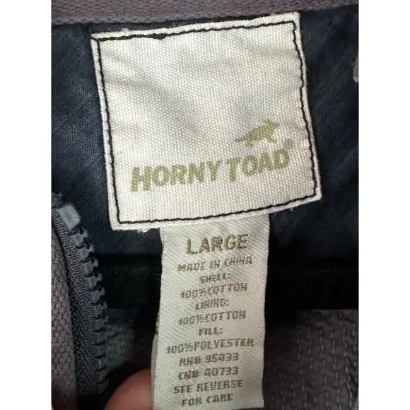 Horny Toad Blue Zip Up Pockets Hooded Lined Army Utility Jacket Size Large - Picture 3 of 7